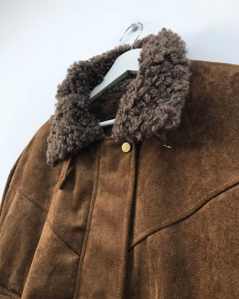 Roya Suede High-Neck Blouson (3color)