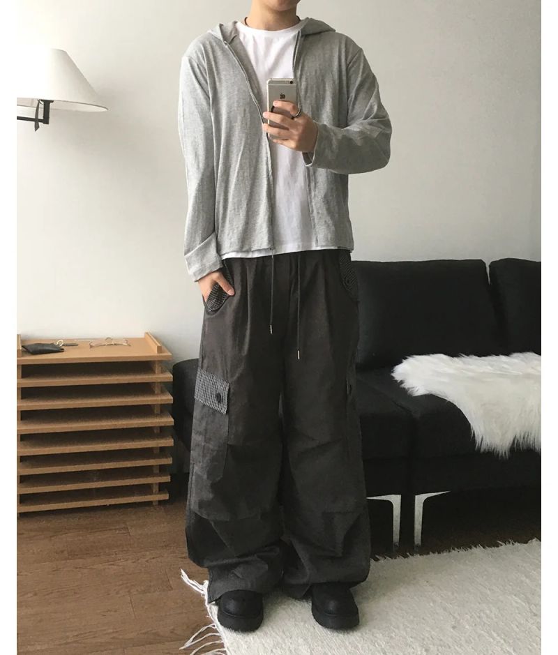 City Slub Crop Hood Zip-up