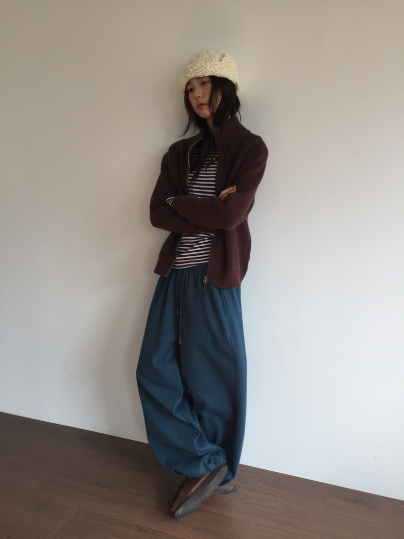 ミール ニット ジップアップ (5color)