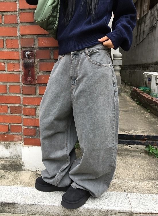 BAON（バオン）の「グロ バックポケット デニム ワイド パンツ（パンツ）」