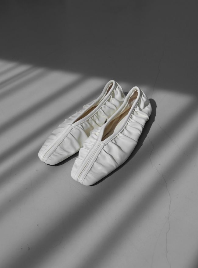 1219 Shirred Flat Shoes (2cm)