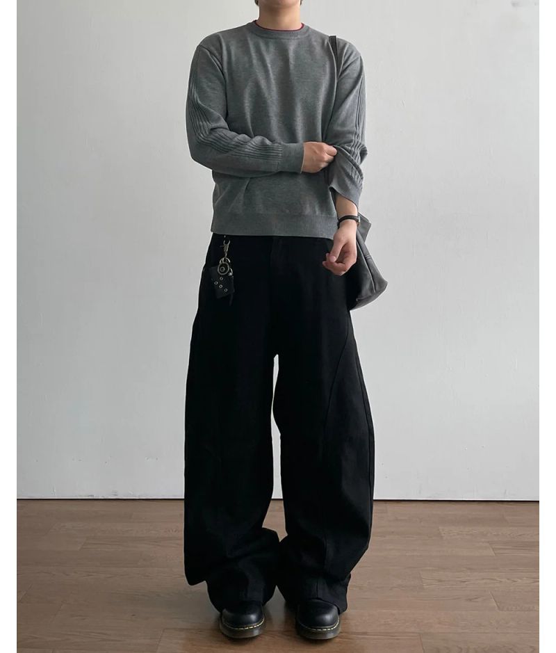 Wheat Layered Cropped Knit