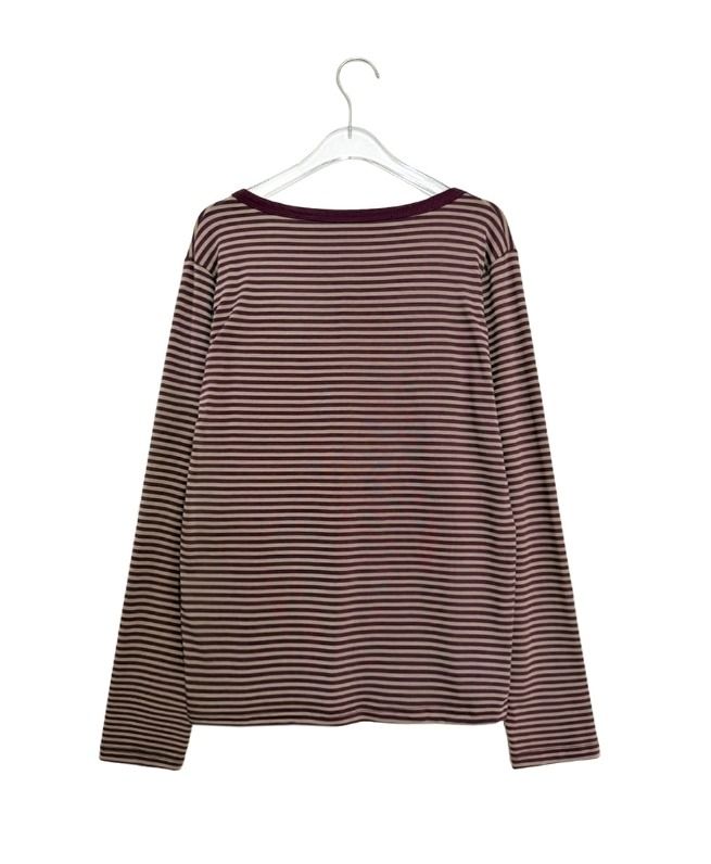 26FW★ [BAONHAUS] Diendi Stripe Henley Long Sleeve Tee