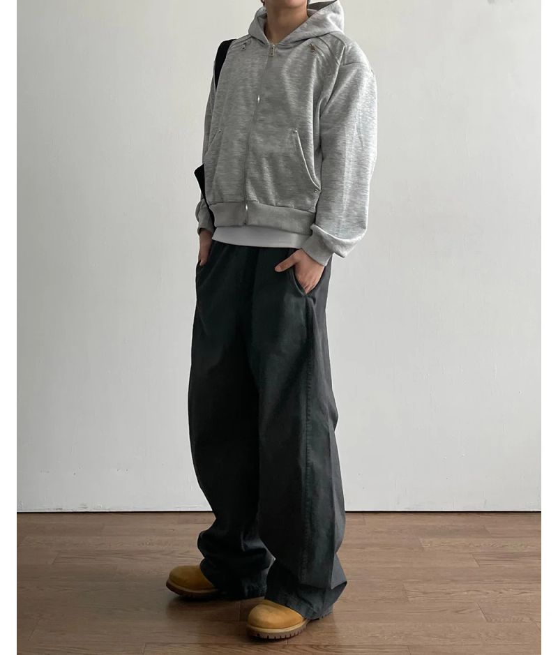 Motor Crop Hood Zip-up