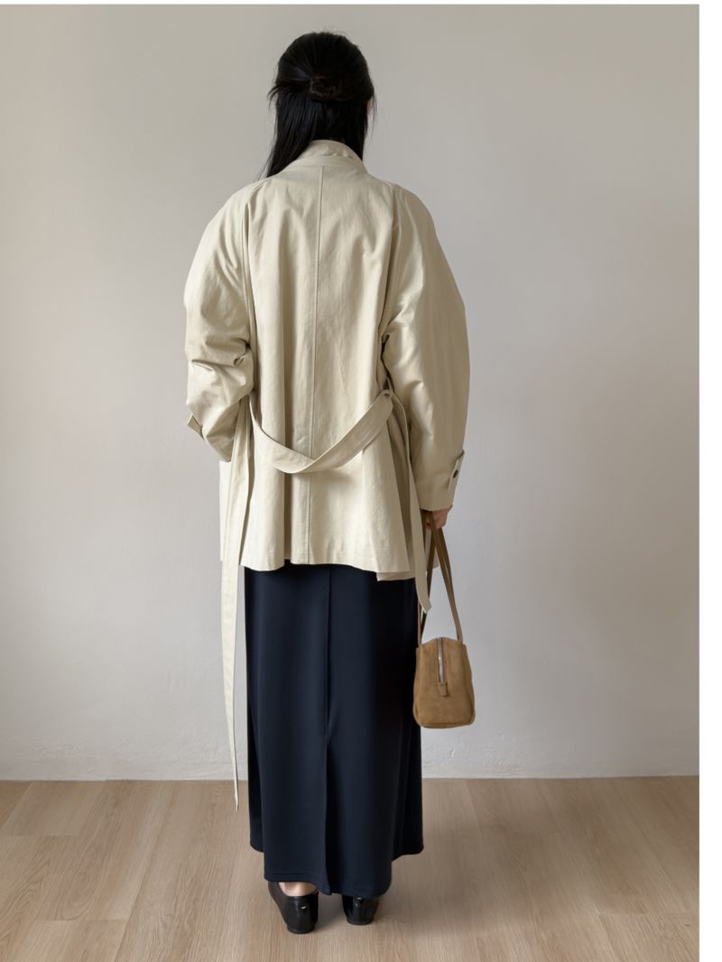 Poppy Belted Half Trench Coat