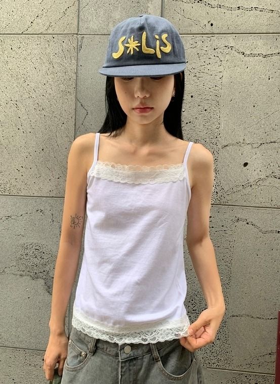 BAON（バオン）の「Ena Layered Lace Strap Sleeveless（Tops）」