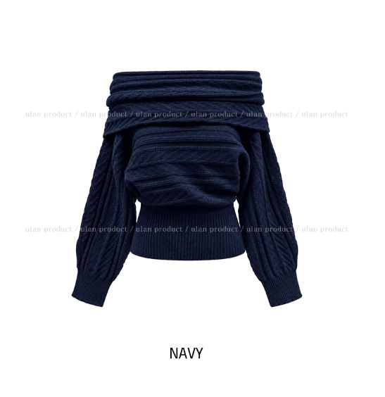 Blair Off-Shoulder Cable Knit