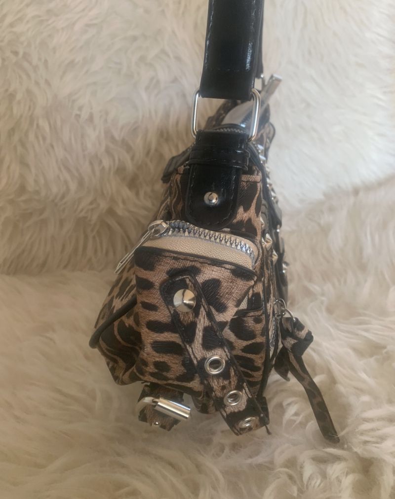 Tokio y2k Leopard Buckle Shoulder Bag