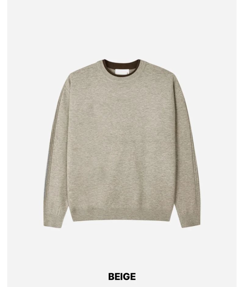 Wheat Layered Cropped Knit