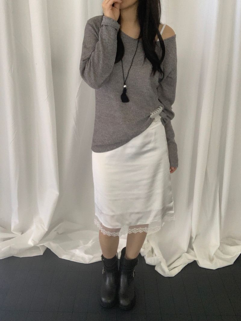 リレア ロングスリーブ メッシュ ニット​