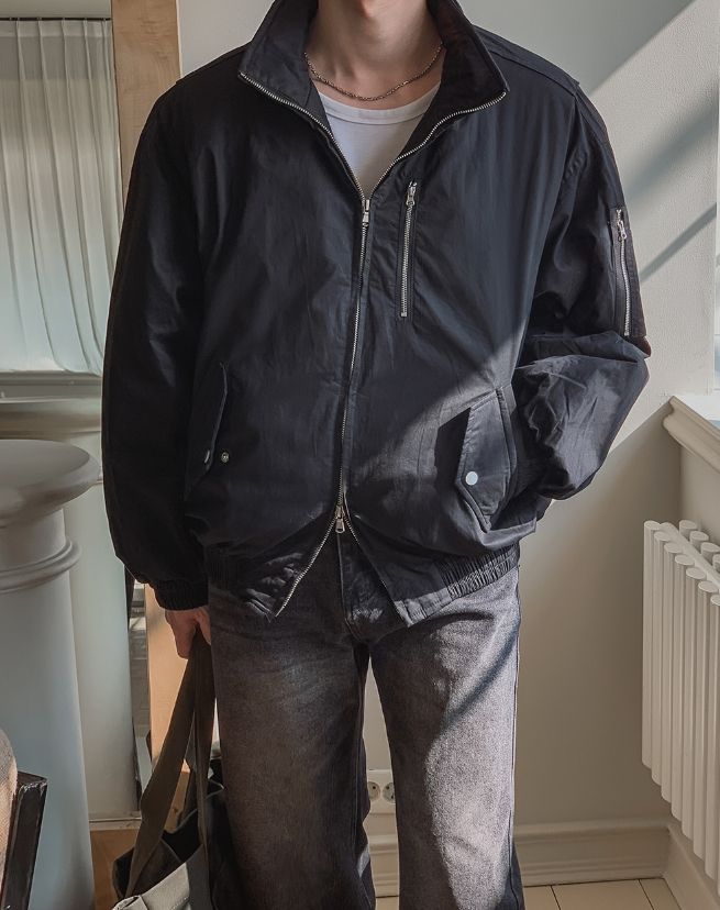 Bern Cotton Crop Zipper Blouson