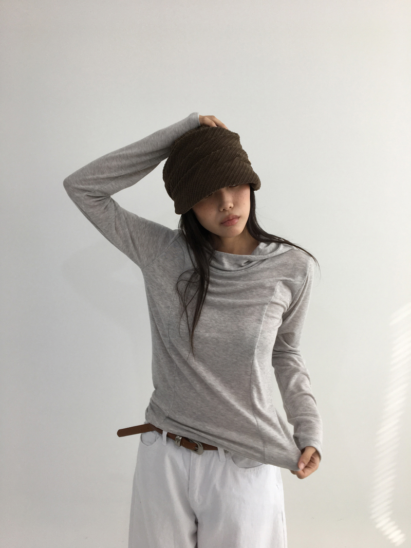 Witty Slim Hooded Long Sleeve (3color)