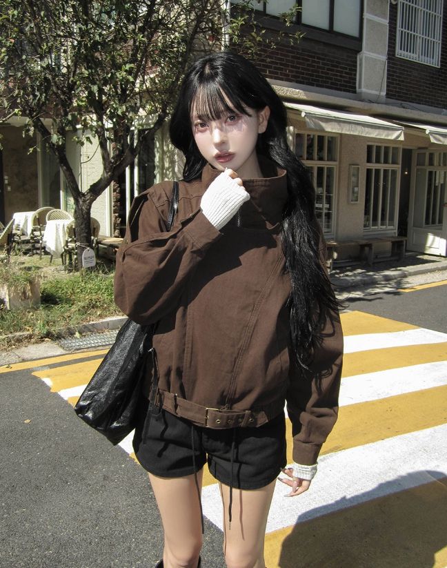 Laco High-Neck Belted Field Jumper