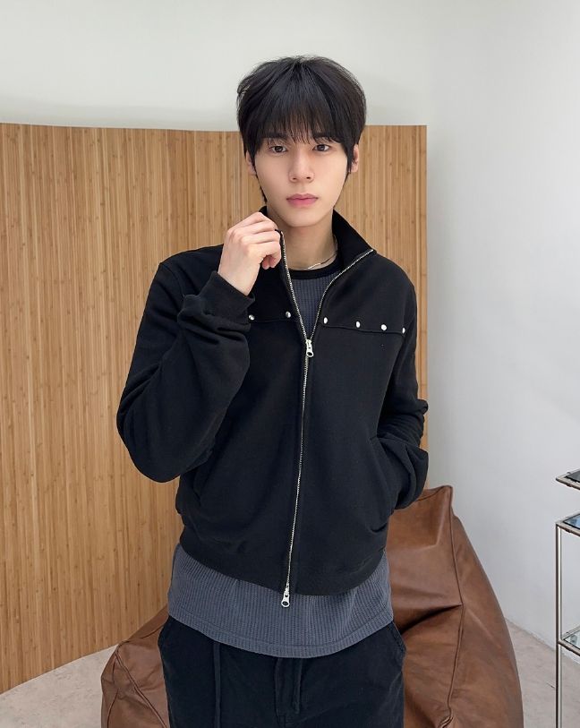 Loden Stud High Neck Zip-Up