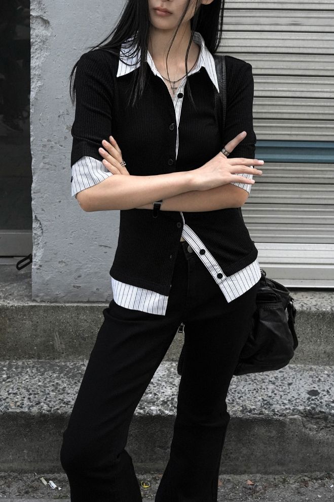 26FW★ ARC STRIPE LAYER SHIRT