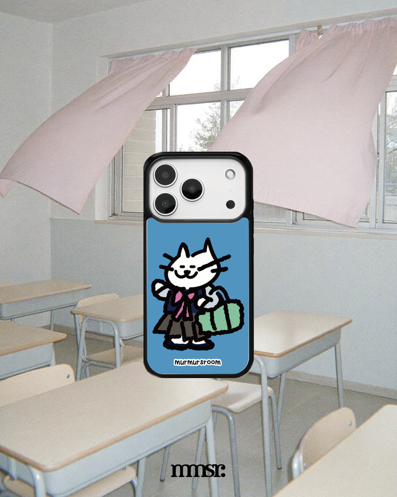 murmursroom（マーマーズルーム）の「school cat glass bumper case (matte)（Smartphone Accessories）」
