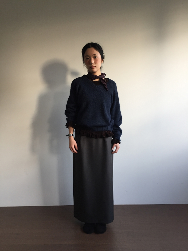 frilly velvet long sleeves (4color)