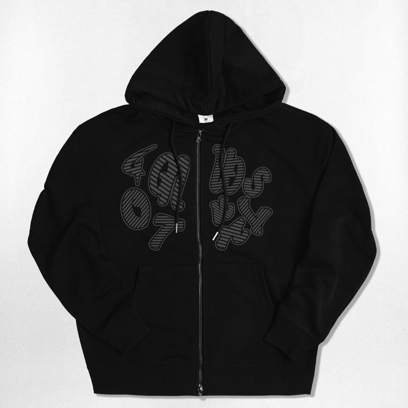 NOTUSUAL（ノットユージュアル）の「Line Font 2way Zip-Up Hoodie - 4COLOR（Tops）」