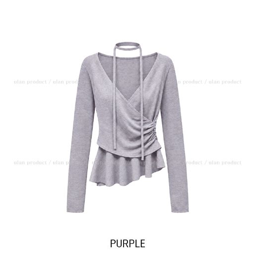 Ander Shirred Flare Wrap Knit