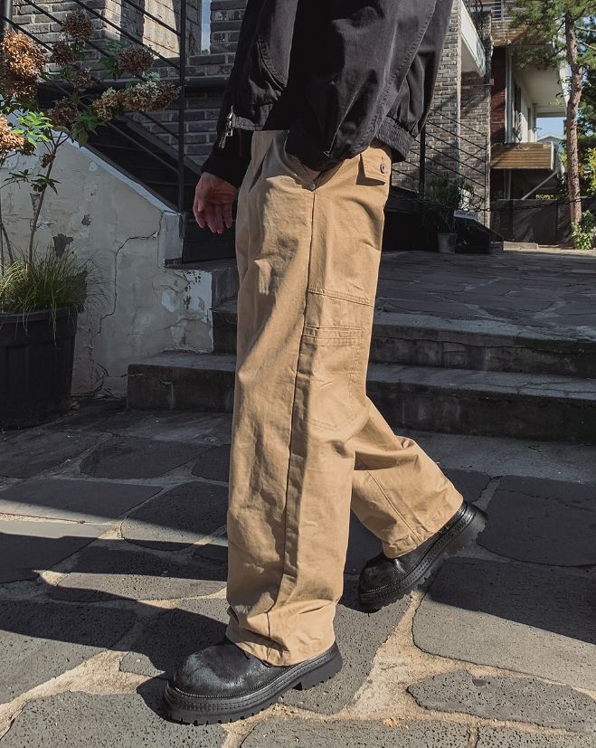 Norton Pintuck Washed Wide Cotton Pants