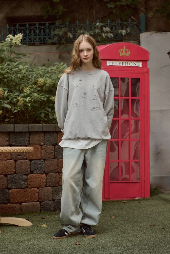 26FW★ My Kitty Embroidered Sweatshirt