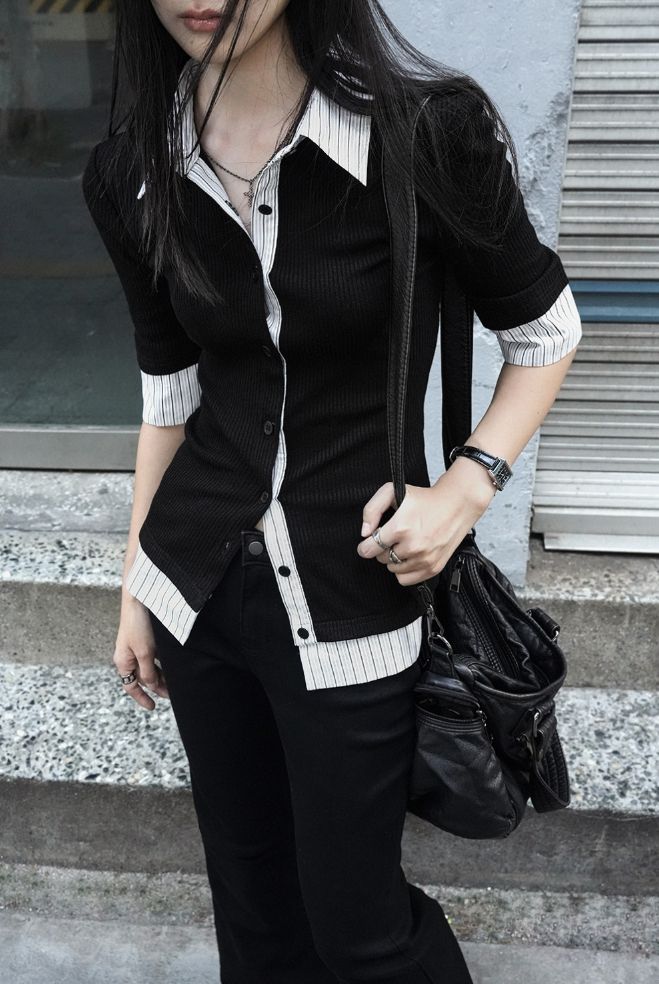 26FW★ ARC STRIPE LAYER SHIRT