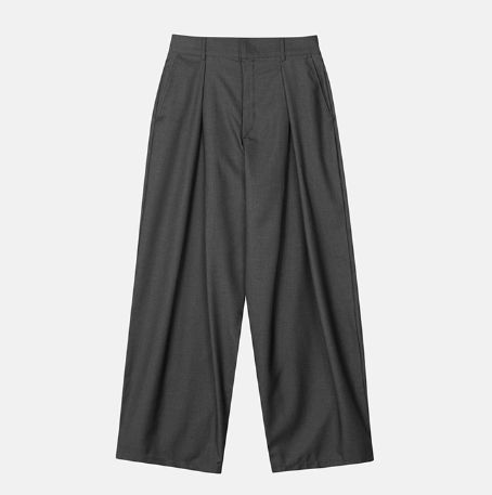 Her Deep V-Tuck Balloon Wide Slacks