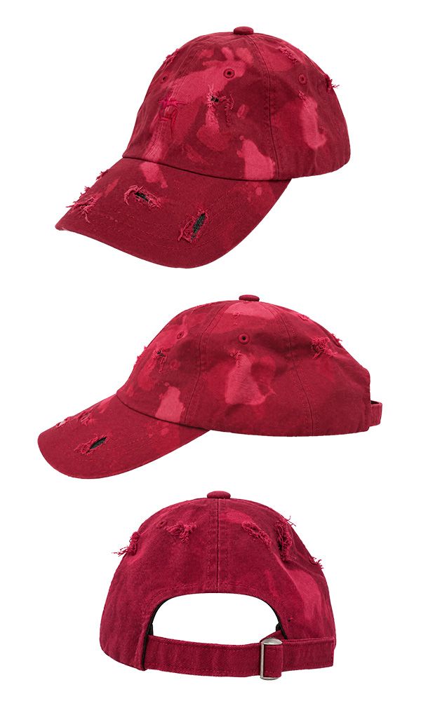 Splashed Signature logo ball cap Red