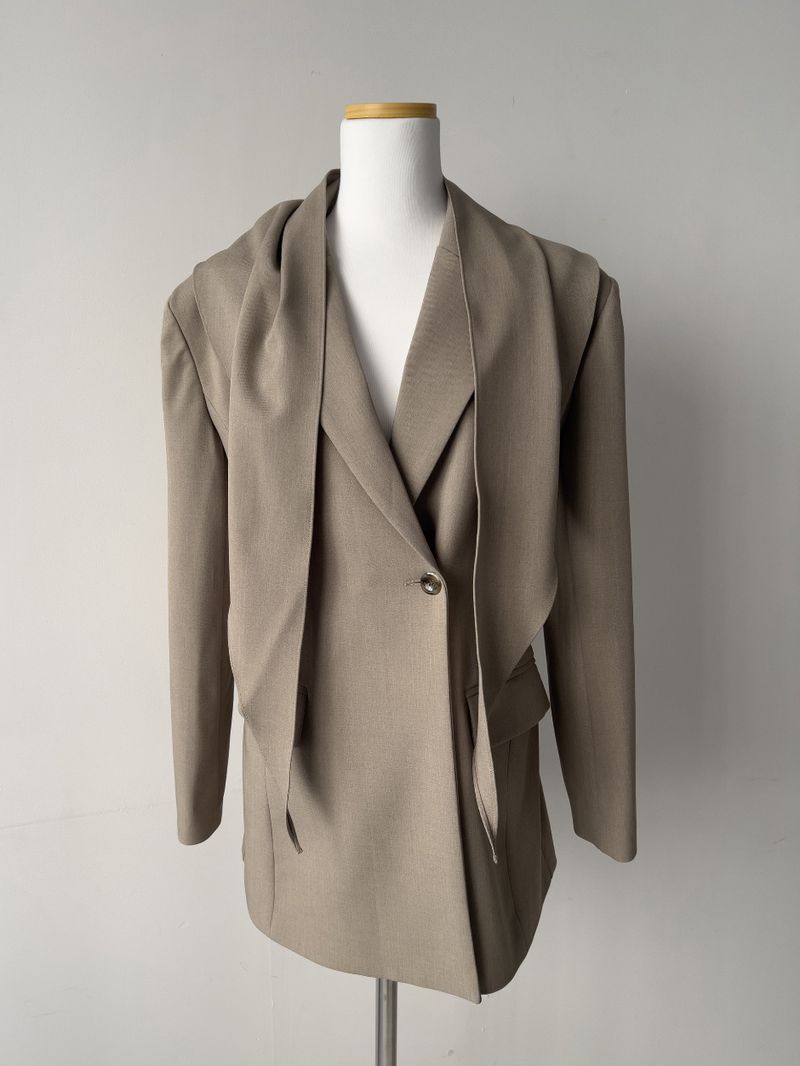 [Scarf SET] Glass Wrap Half Jacket