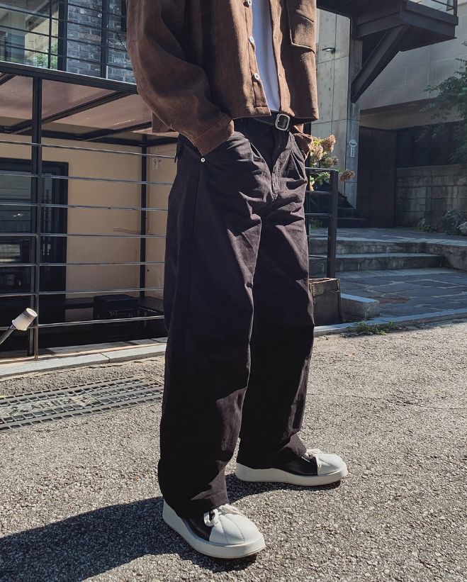 Norton Pintuck Washed Wide Cotton Pants