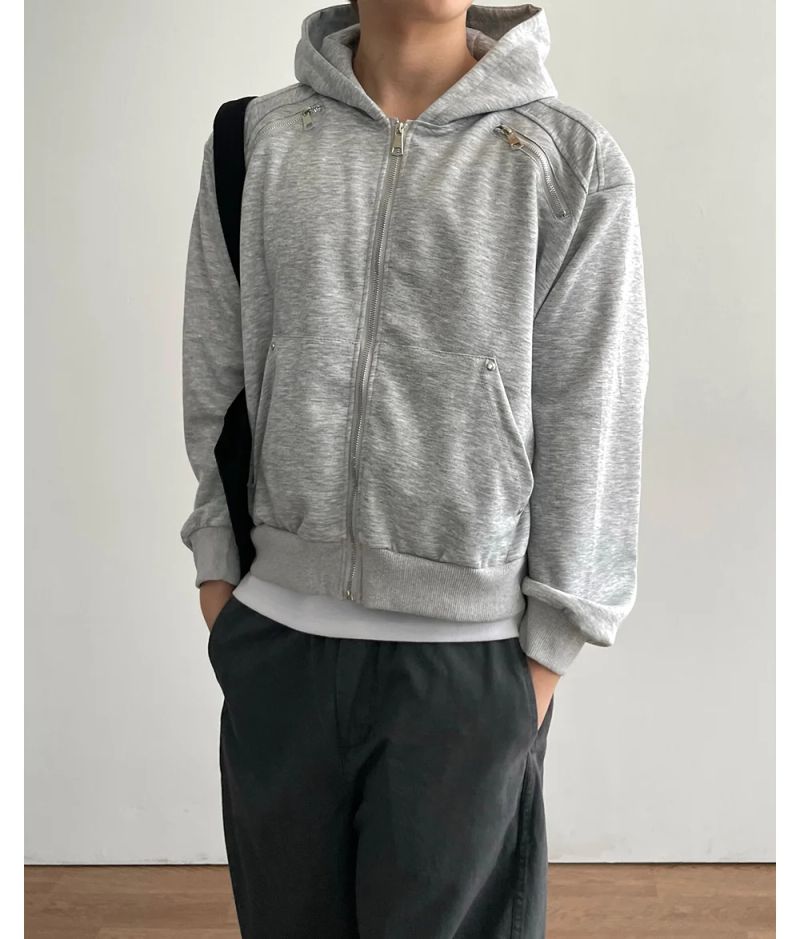 Motor Crop Hood Zip-up