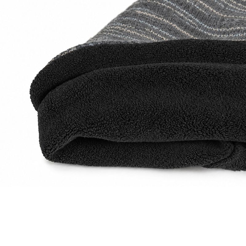 FUZZY BUTTON BEANIE [GRAY]