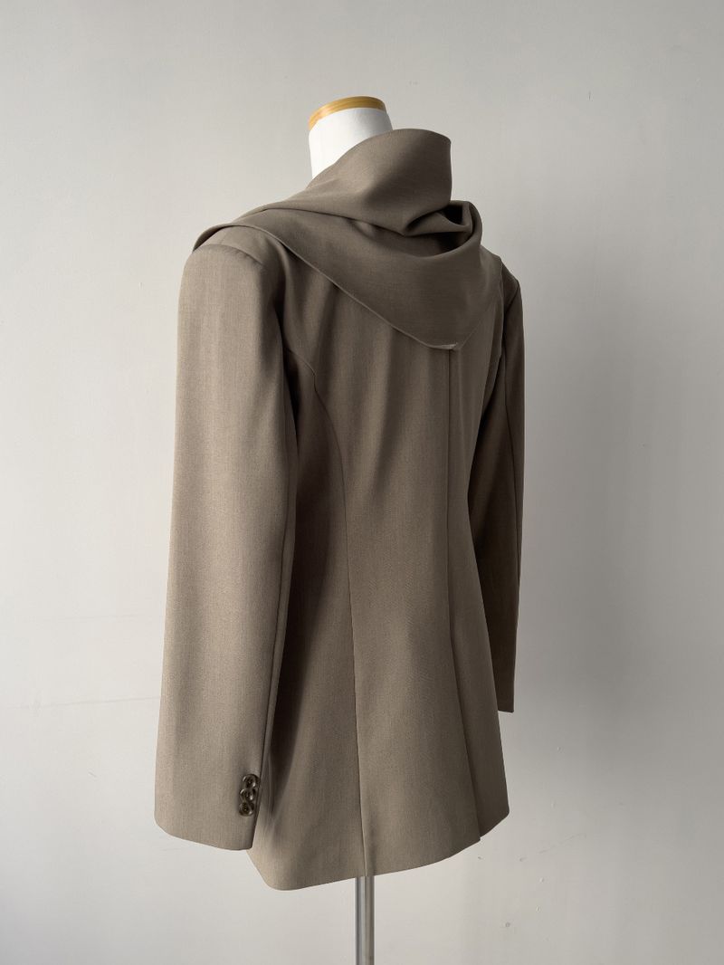[Scarf SET] Glass Wrap Half Jacket
