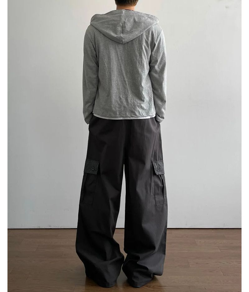 City Slub Crop Hood Zip-up