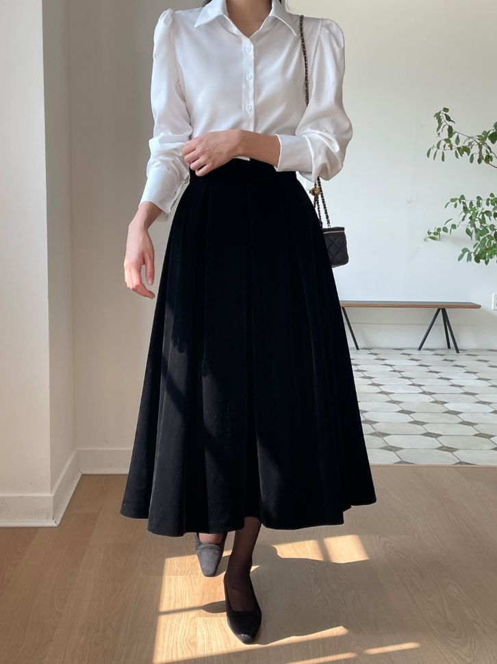Bitten Balloon Sleeve Shirt Blouse
