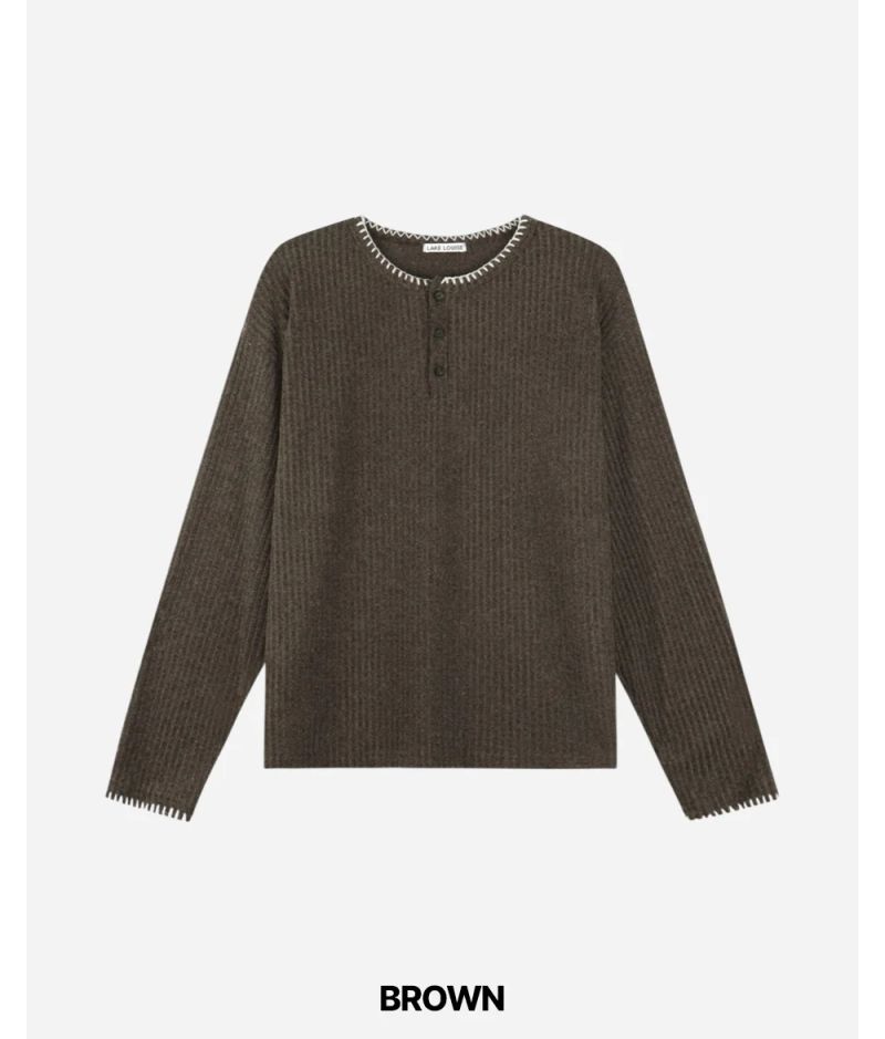 Stitched Henneck Cropped Knit