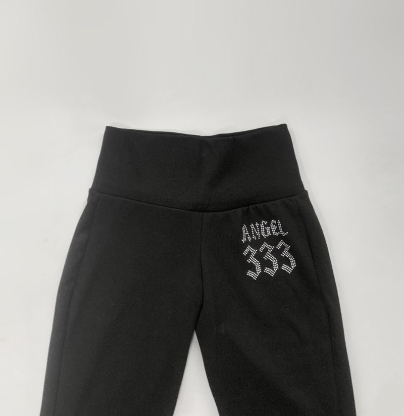 333 y2k cubic training bootcut pants (Black)