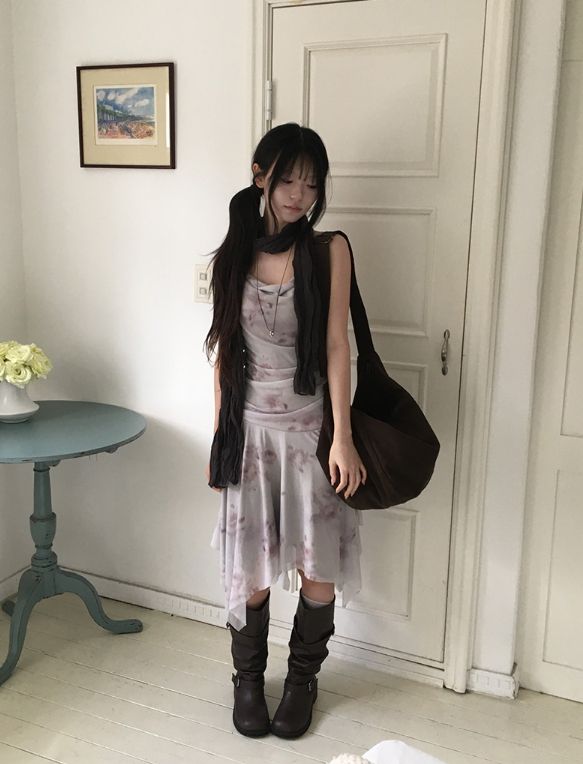 anyonemore（エニーワンモアー）の「Juel Rose Shirring Frill Sleeveless Dress（Dresses）」