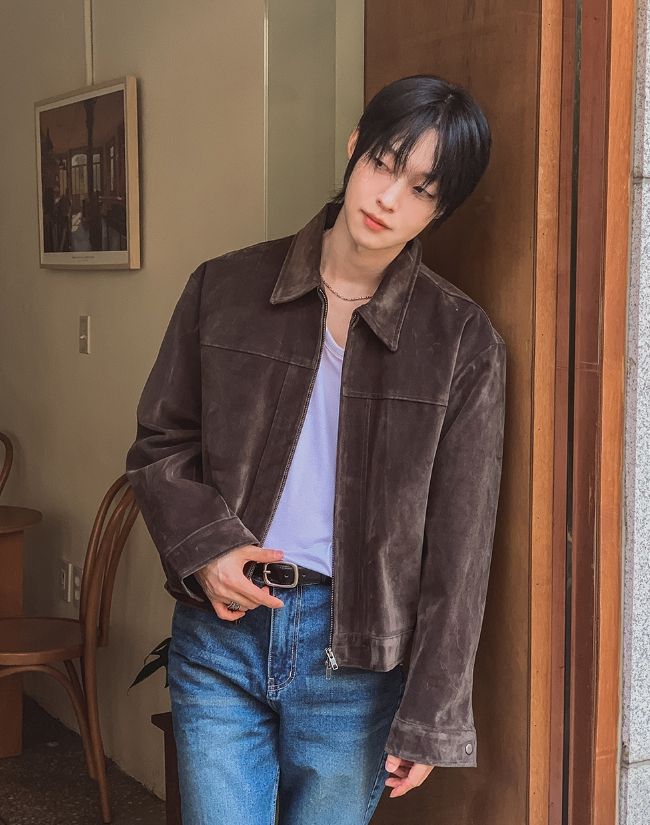 Salton Velvet Suede Zip Crop Blouson