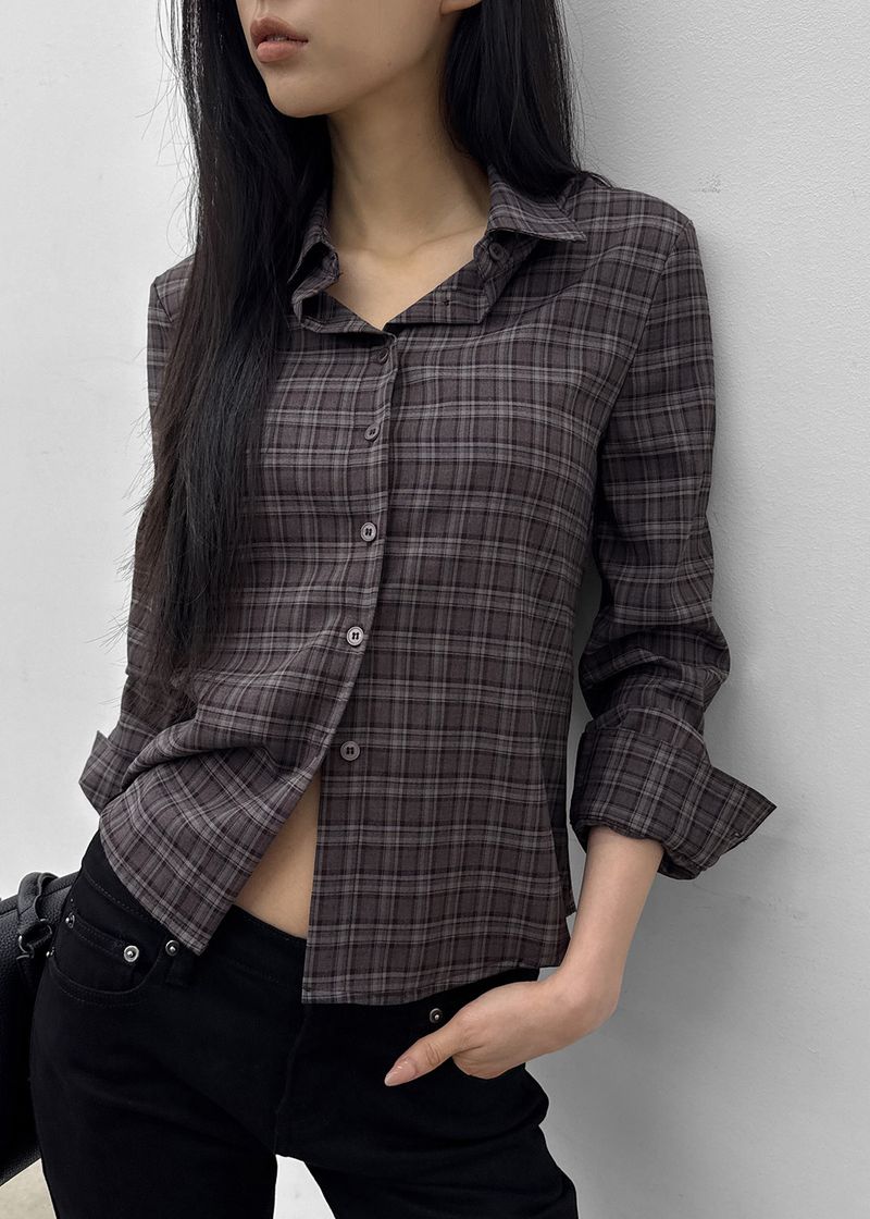 BLACKUP（ブラックアップ）の「[MADE] ヌノスリムフィットチェックシャツ (2 SIZE)（トップス）」