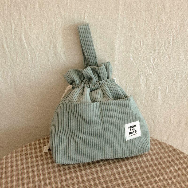 【MADE】Corduroy Pouch Bag - Mint