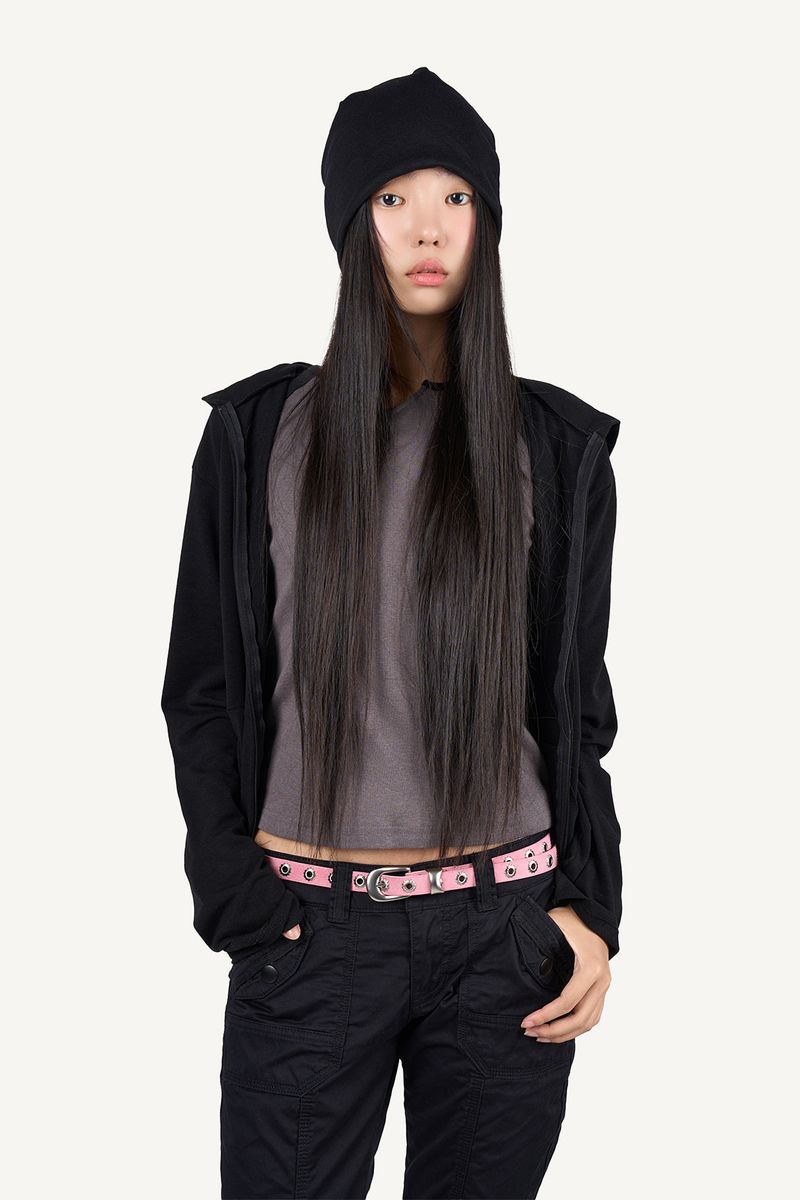 Drape Color Hoodie Zip-up