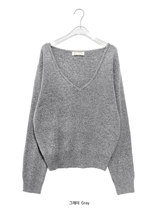 26FW★ [BAONHAUS] レヴィア V-ネック ニット