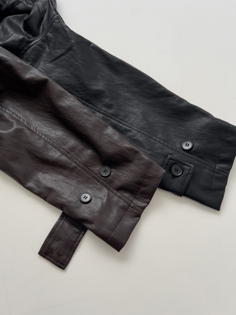 Eleanor Leather Safari Half Jacket