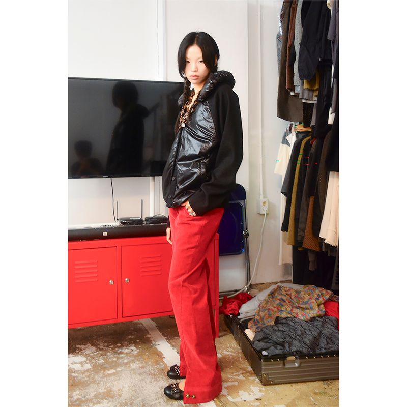 BUTTON-CUFF CORDUROY TROUSERS
