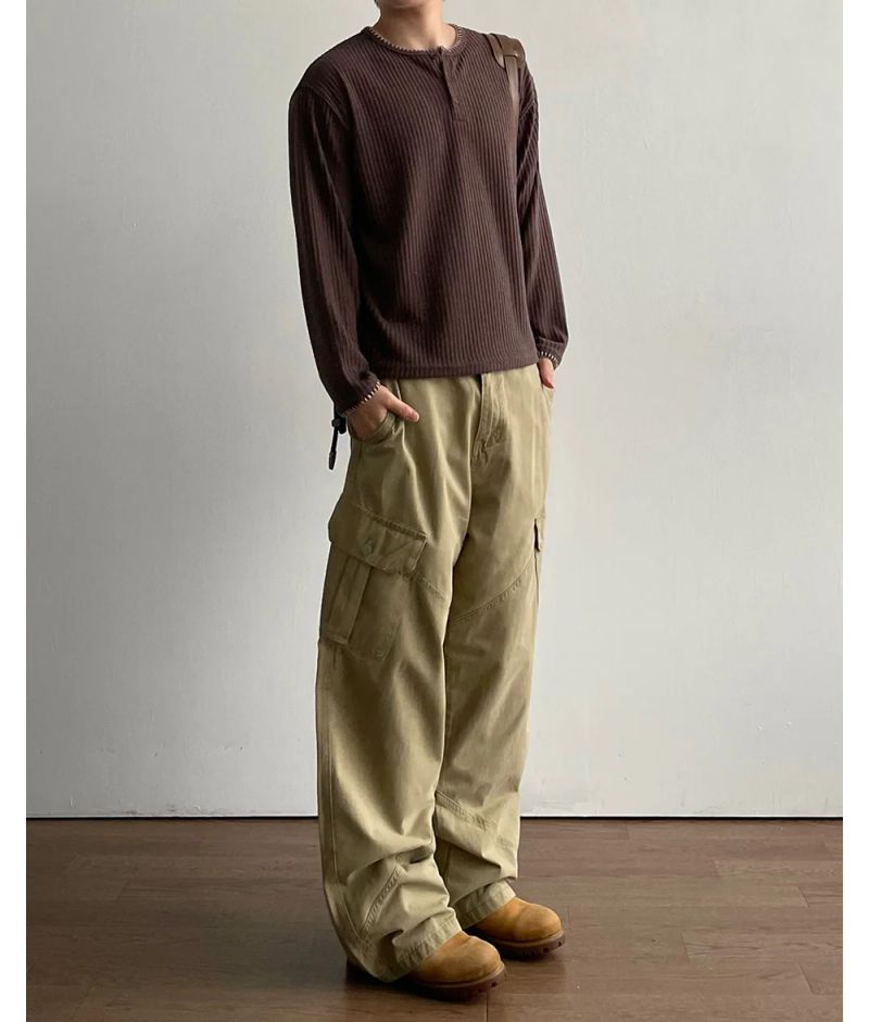 Stitched Henneck Cropped Knit