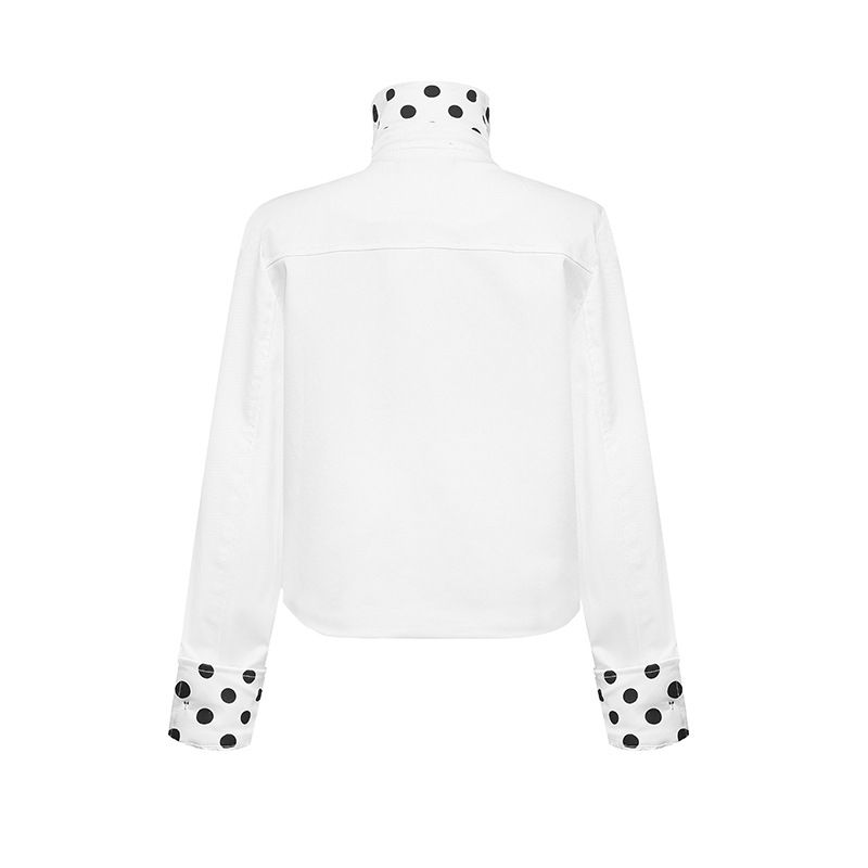 Dottie Double-Button High-Neck Jacket