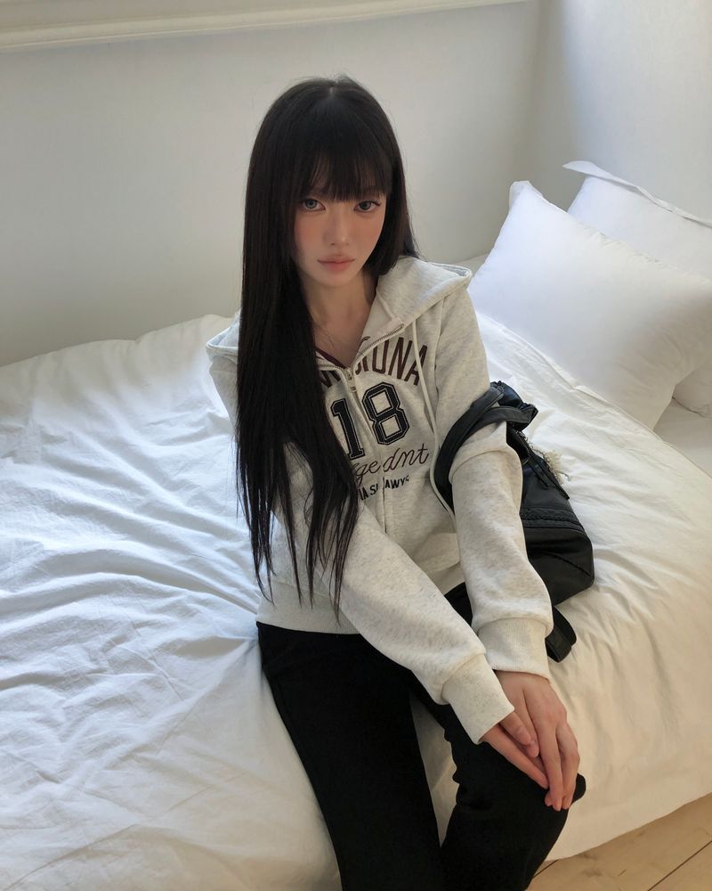 Lehin Cropped Hooded Zip-Up