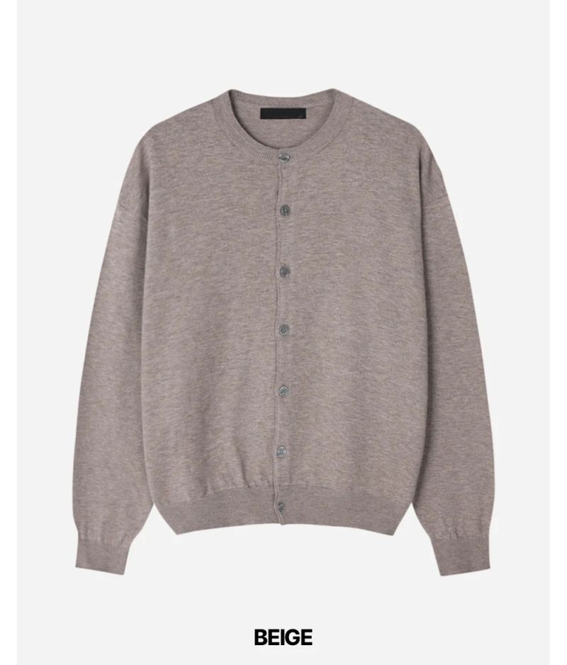 Stand Cropped Knit Cardigan