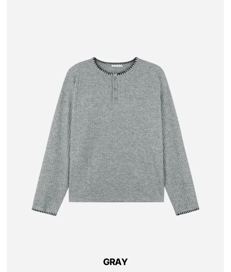 Stitched Henneck Cropped Knit